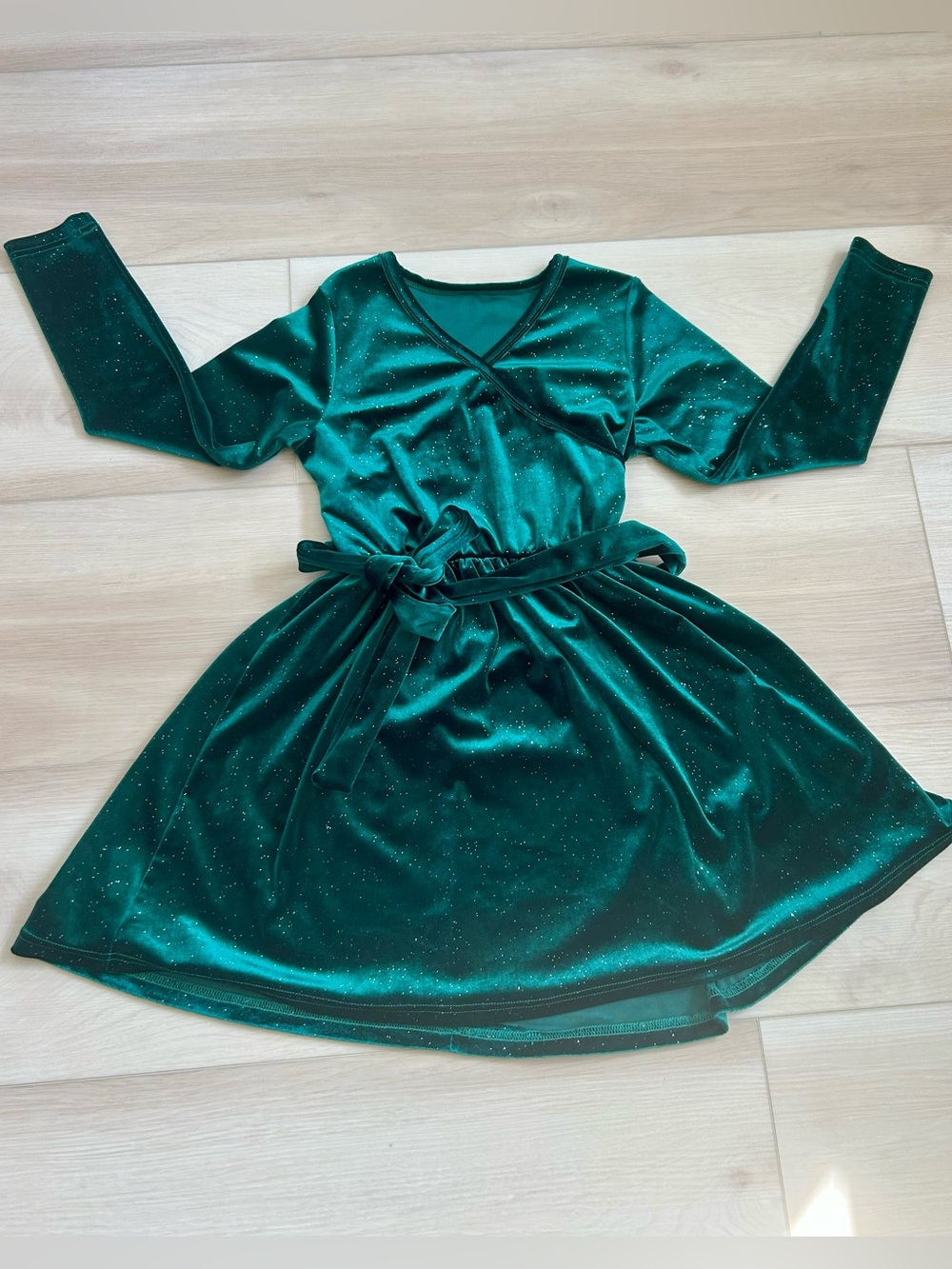 Girls sparkly velvet Christmas dress